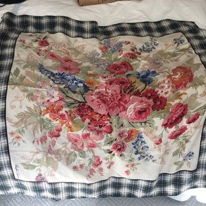 Beautiful silk Ralph Lauren Scarf flower motif